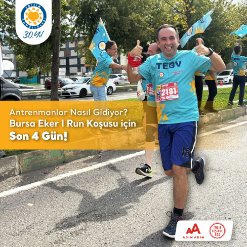Bursa Eker I Run Koşusu TEGV Kampanyası içerik görseli.